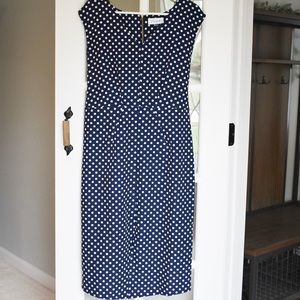 Closet London Wrap Front Pencil Dress - Polka Dot